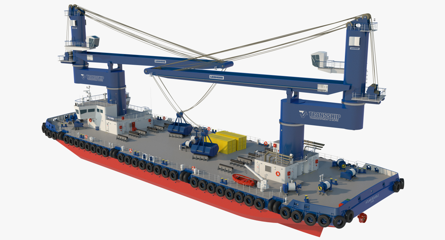 Presentation 3D model of the Crane Ship. Freelance 3D Designer “Monaco Felice”.